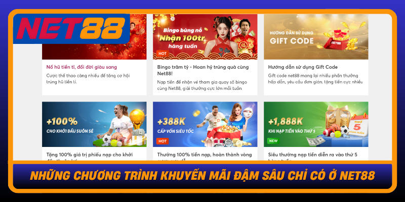 NET88 | Link Vào Chính Thức NET88.COM Nhà Cái NET 88 Uy Tín 13 Nhung Chuong Trinh Khuyen Mai Dam Sau Chi Co O Net88